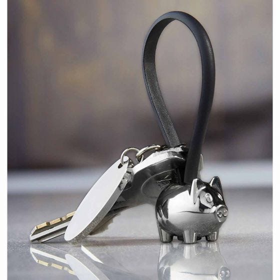 Llavero Puerquito con Placa