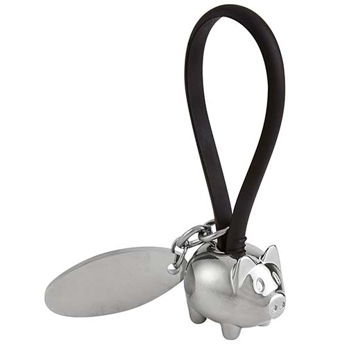 Llavero Puerquito con Placa